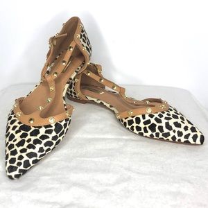 NWOT HALOGEN Olson Pointy Toe Studded Flat